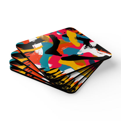 Abstract Bold Bright Coaster Set