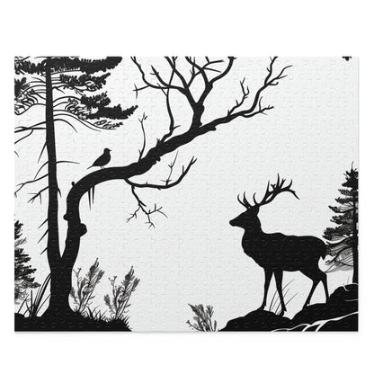 "Wildlife Silhouette Nature Puzzle - Intricate jigsaw with stunning nature scenery for nature lovers"