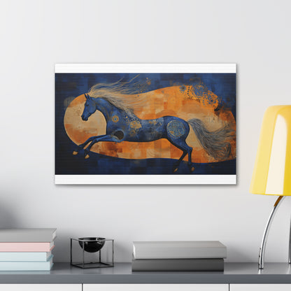 Wild Stallion Abstract Canvas Print