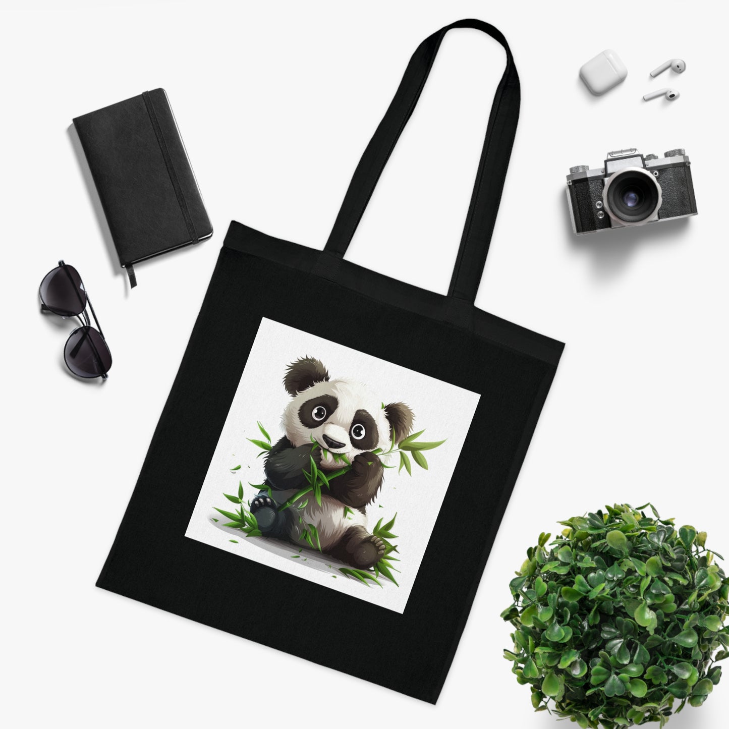 Panda Snack Time Tote Bag