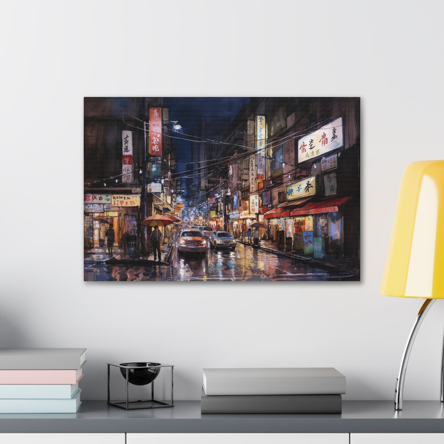 Tokyo Night Skyline Canvas Print