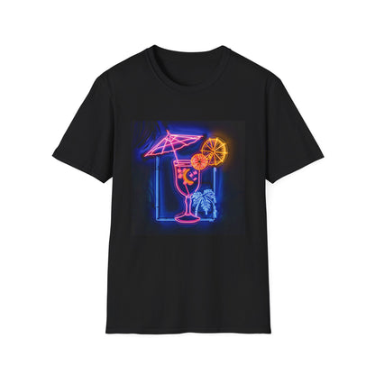 Liquid Sunshine: A Neon-Lit Tropical Escape | T-Shirt | DTG, Men's Clothing, Regular fit, T-Shirts, Unisex, Women's Clothing | Prints with Passion