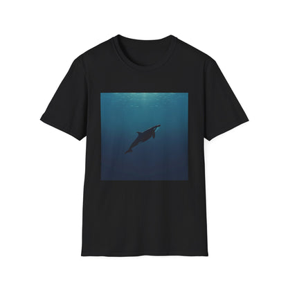 Ocean Majesty: A Minimalist Whale's Serene Journey | T-Shirt | DTG, Men's Clothing, Regular fit, T-Shirts, Unisex, Women's Clothing | Prints with Passion