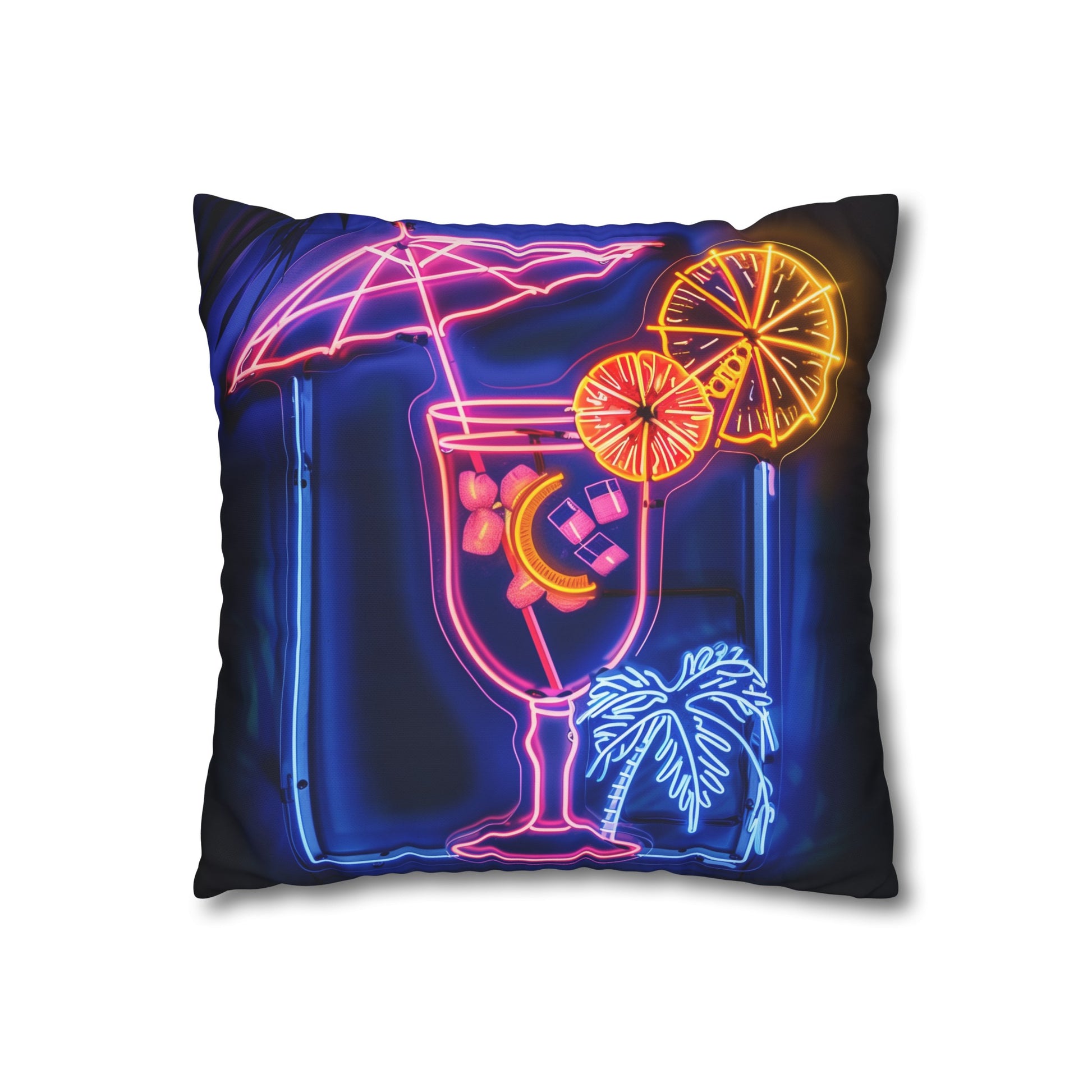 "Vibrant Tropical Nightlife Pillowcase - High-quality and stylish, perfect for all seasons. Makes a great gift! Shop now."