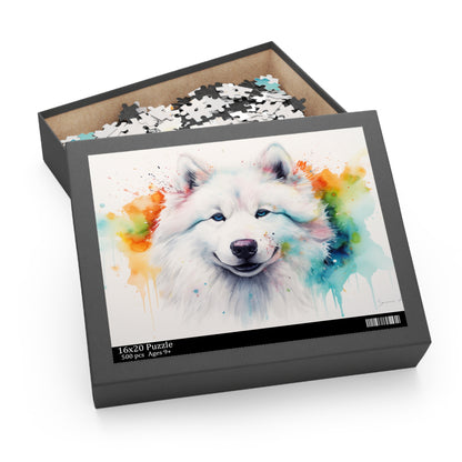 Samoyed Watercolor Jigsaw Puzzle