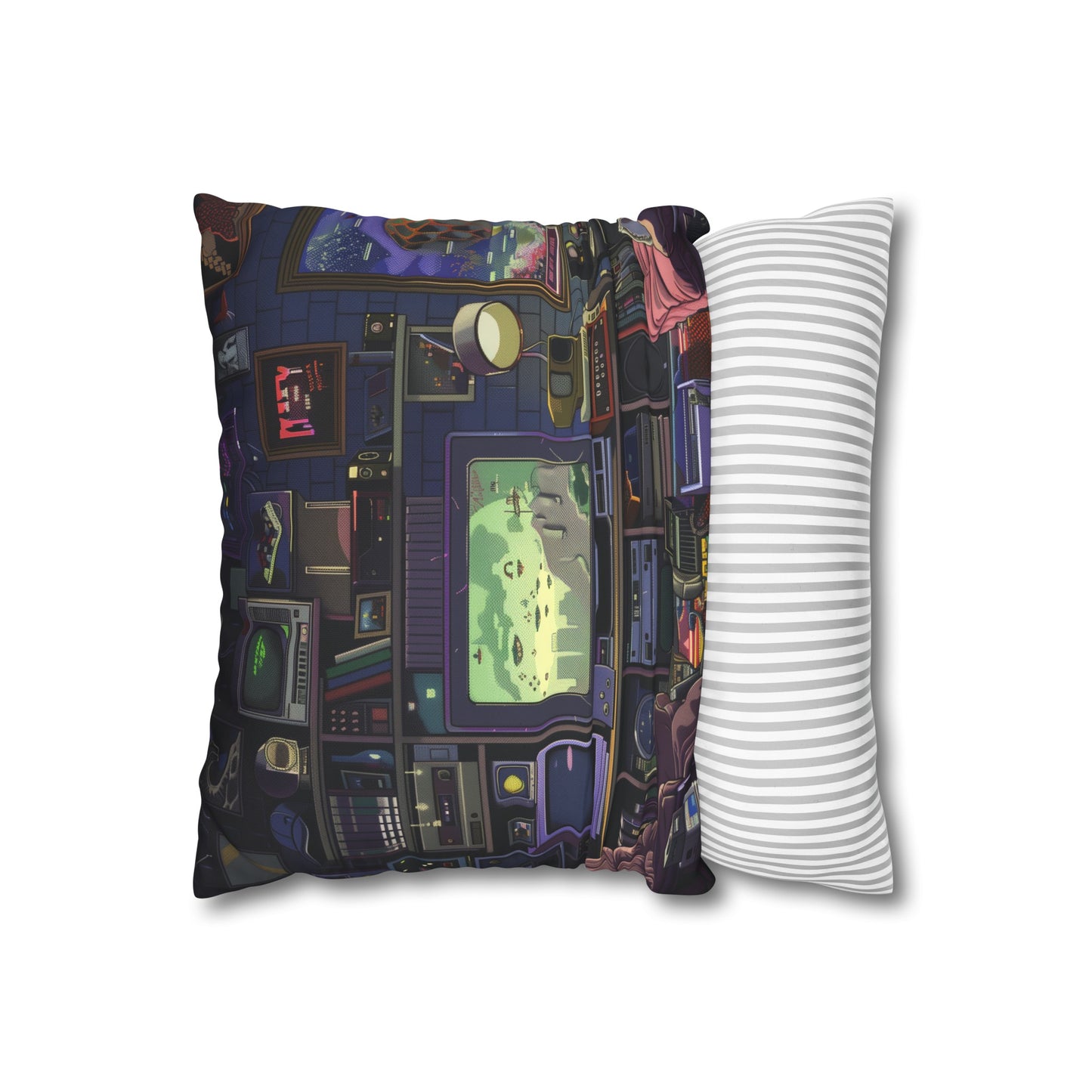 "Retro Gamer Pillowcase - Classic 8-bit design for gamers, high-quality and stylish. Perfect gift!"