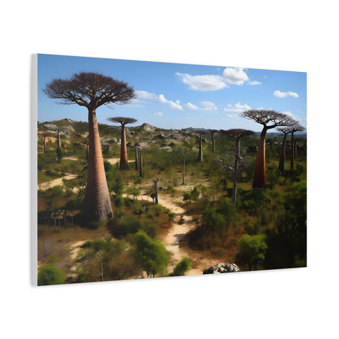 Madagascar Baobab Avenue & Tropical Wilderness — Canvas Wall Art — Product Detail View 6