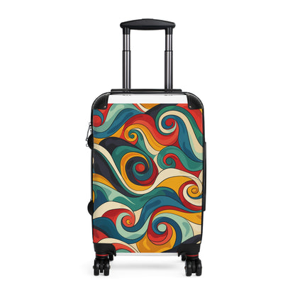 Retro Waves Vibrant Suitcase Pattern