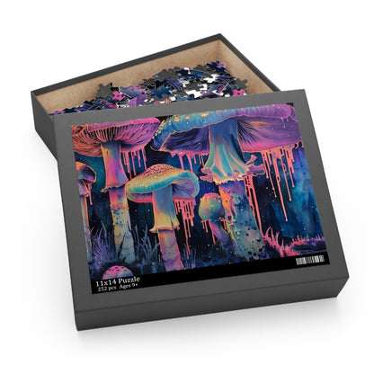 "Trippy Fungi Jigsaw Puzzle - Explore vibrant psychedelic designs in this captivating and challenging puzzle"