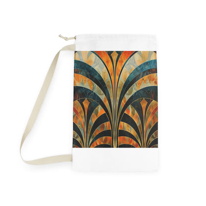 Abstract Deco Laundry Bag - Stylish laundry storage with vibrant art deco patterns for a modern touch. Keep your dirty clothes organized and hidden away in style.