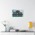 Epic Showdown on Floating Ruins — Canvas Wall Art — Kiln-Dried Pine Frame & Ready-to-Hang Back View