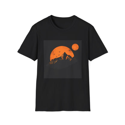 Mountain Horizon: A Minimalist Sunrise | T-Shirt | DTG, Men's Clothing, Regular fit, T-Shirts, Unisex, Women's Clothing | Prints with Passion