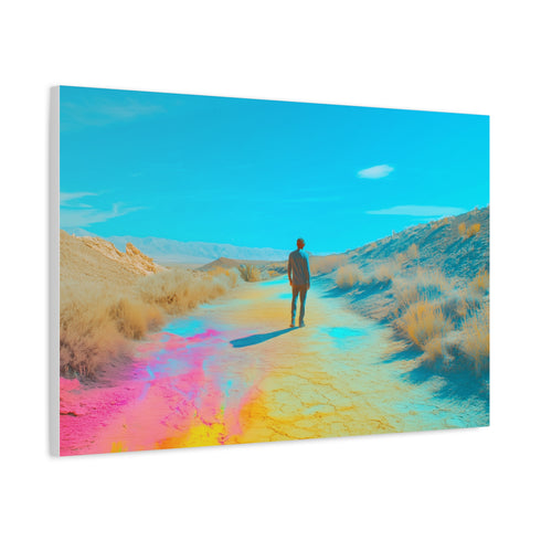 Neon Tide Washing over Desert — Canvas Wall Art — Product Detail View 6
