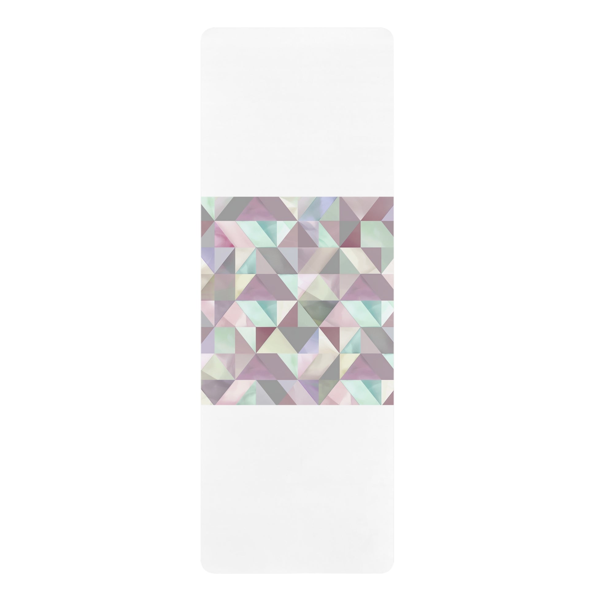 Pastel Geometrics Rubber Yoga Mat: Fun and Functional Design | Home Decor | Home & Living, Mother's Day, Rugs & Mats, Sports, Spring Essentials, Sublimation, Summer Picks, TikTok | Prints with Passion