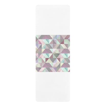 Pastel Geometrics Rubber Yoga Mat: Fun and Functional Design | Home Decor | Home & Living, Mother's Day, Rugs & Mats, Sports, Spring Essentials, Sublimation, Summer Picks, TikTok | Prints with Passion