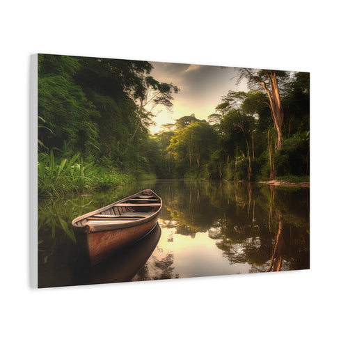Amazon River — Canvas Wall Art — Side Profile & Stretched Corner Detail