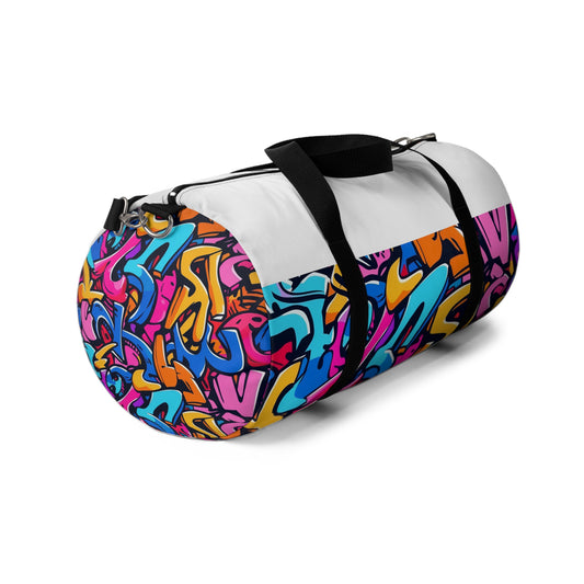 Neon Graffiti Duffel Bag | Duffle Bags | Accessories, All Over Print, AOP, Assembled in the USA, Assembled in USA, Bags, Duffle, Made in the USA, Made in USA | Prints with Passion