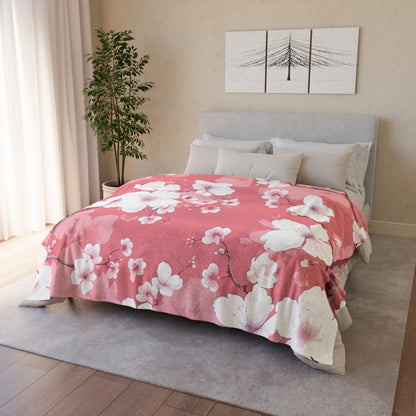 featuring a stunning seamless pattern in shades of pink and white. Curl up in style and comfort with this elegant addition to your home.  Cherry Blossom