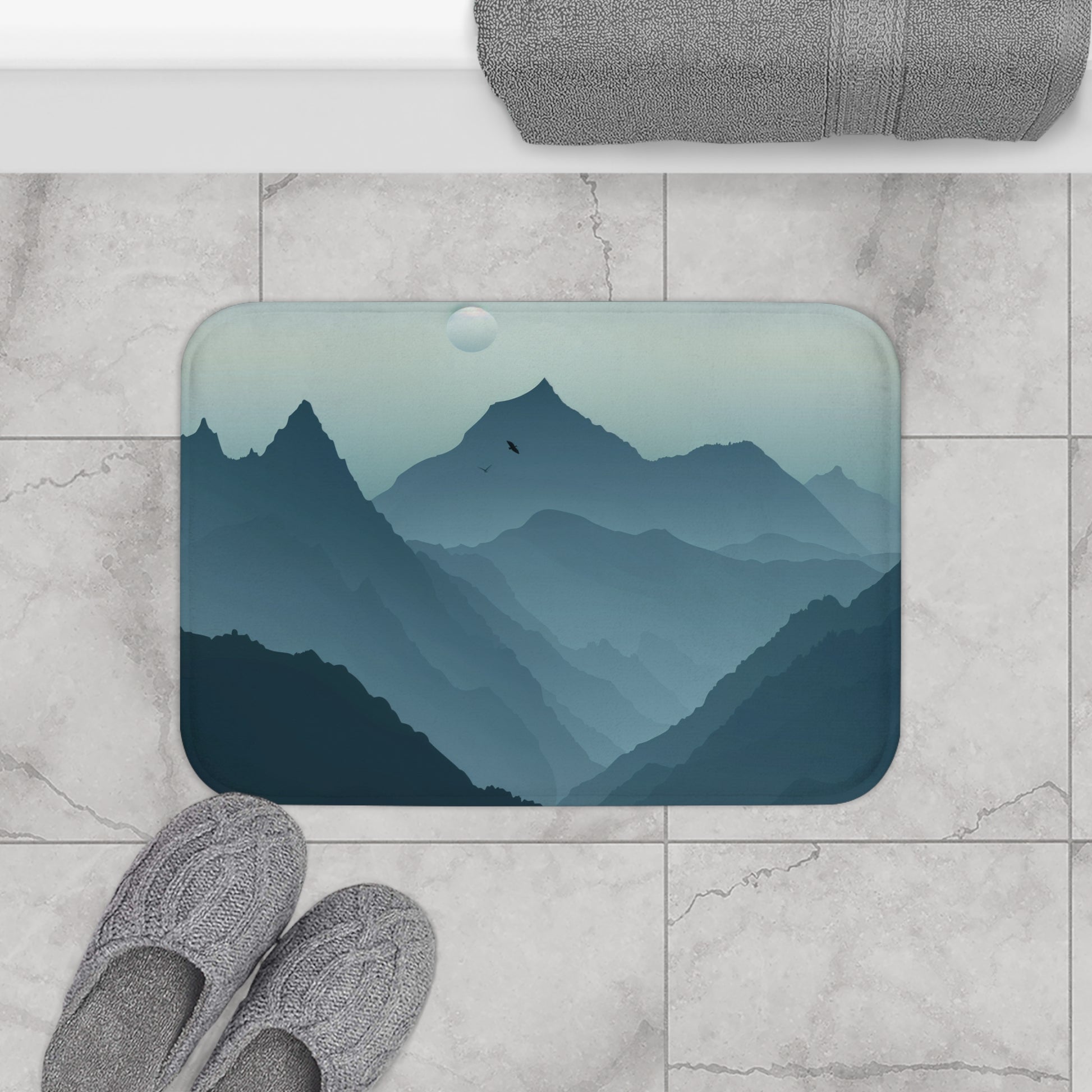 Mountain Serenity Bath Mat | Bath Mats | Bath, Bathroom, Home & Living, Indoor, Sublimation | Prints with Passion