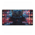 Samurai Helmet over Digital Grid — XL & XXL Desk Mat — Full Top-Down Artwork View
