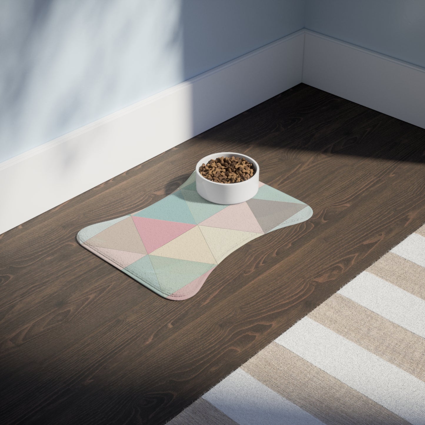 Chic Geometric Pet Feeding Mat