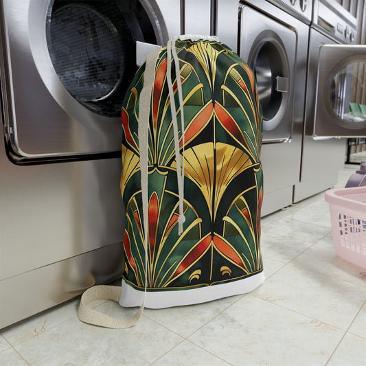 Stylish Art Deco Laundry Bag with Abstract Patterns for Sophisticated Home Décor