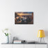 Sunset Canyon with Floating Bioluminescent Jellyfish — Canvas Wall Art — Product Detail View 7