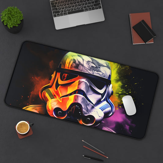 Neon Storm Trooper Desk Mat | Desk Mat | Accessories, Back-to-School, Desk, Fall Bestsellers, Home & Living, Mouse pad, Mouse Pads, Mousepad, Seasonal Picks, Stationery, TikTok | Prints with Passion