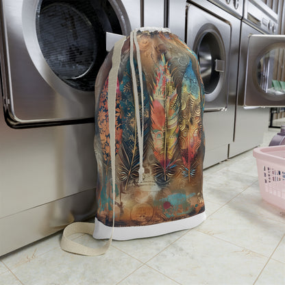 Boho Feather Laundry Bag | Home Decor | Accessories, All Over Print, AOP, Bags, Laundry, Sublimation | Prints with Passion