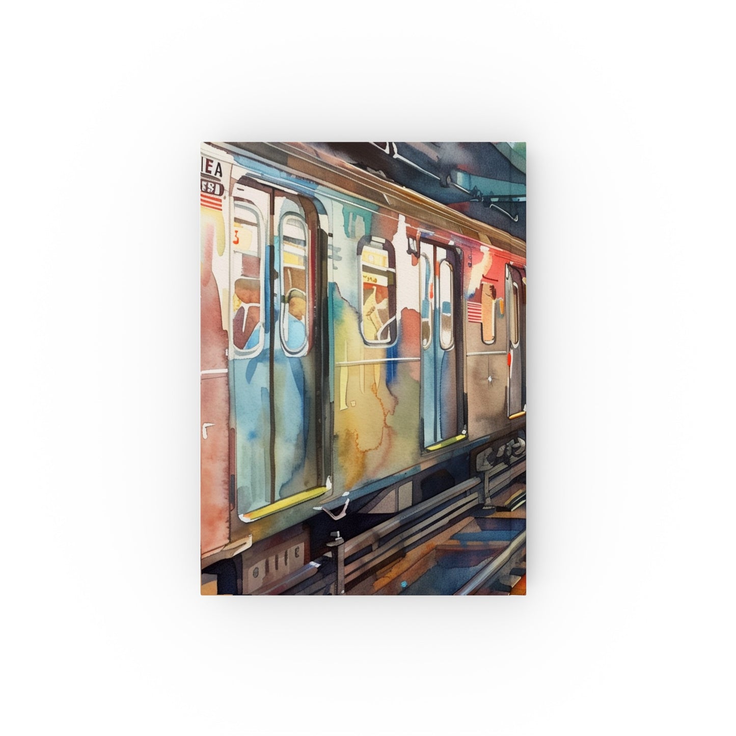 "Underground Tales: A New York Subway Journal - High-Quality Watercolor Cover, Ideal for Urban Writers and Dreamers, Gift-Worthy"