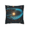 Cybernetic Hand Holding Tiny Galaxy (Edition II) — 40×40 Cushion Cover — Front 40×40 cm Square Cushion View