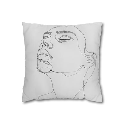 Abstract Visage Pillowcase - Minimalist Design, Comfortable & Stylish - Perfect for All Seasons - Great Gift - Shop Now at BenCPrints