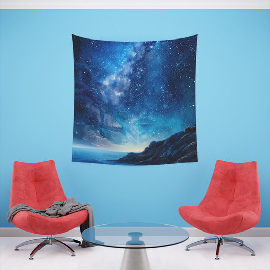 Cosmic Dance: A Milky Way Tapestry | Wall Tapestry | All Over Print, AOP, Decor, Halloween, Home & Living, Home Decor, Indoor, Spring Essentials, Sublimation, Tapestry | Prints with Passion