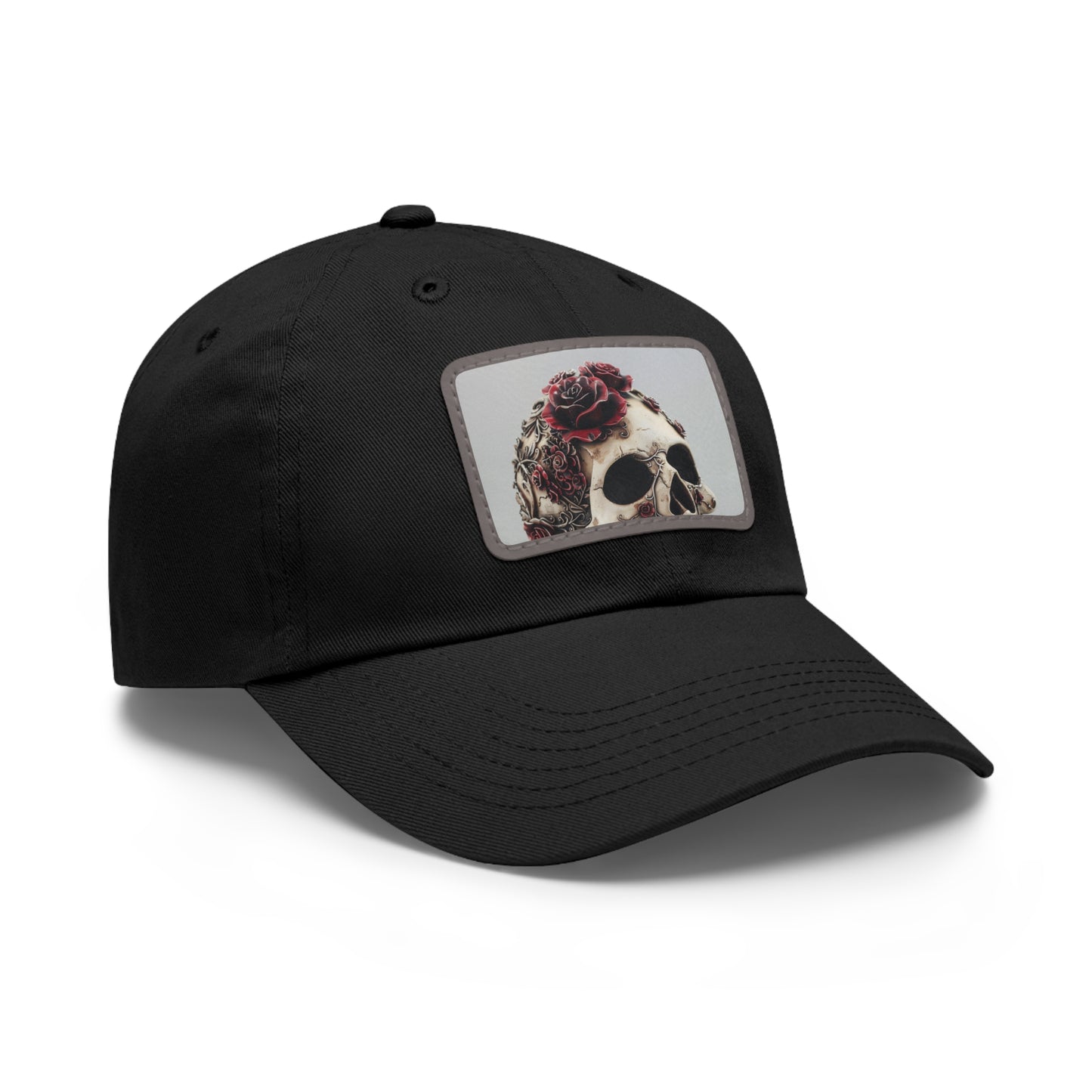 Gothic Rose Skull Baseball Cap