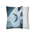 Paper Crane Soaring Above Skyscrapers — 40×40 Cushion Cover — Soft Brushed Fabric Texture Close-Up