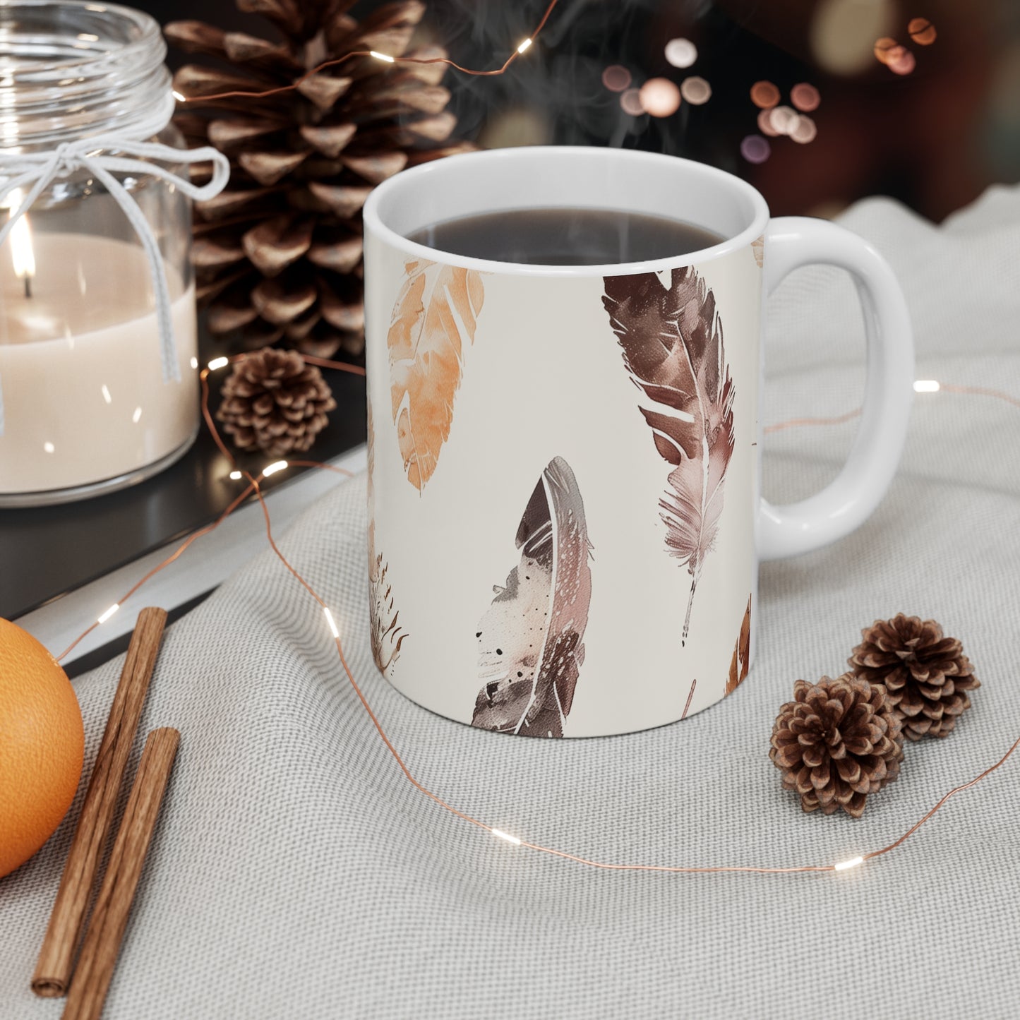 Boho Feathers Coffee Mug Delight