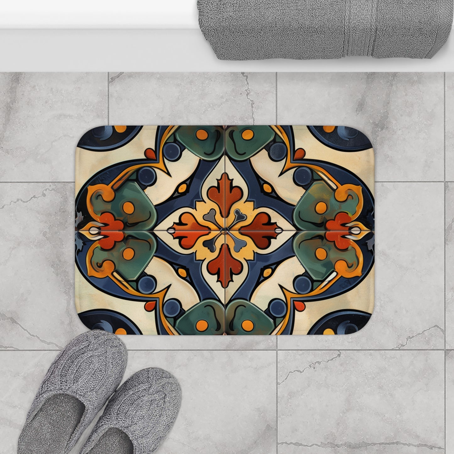 Tile Pattern Bath Mat