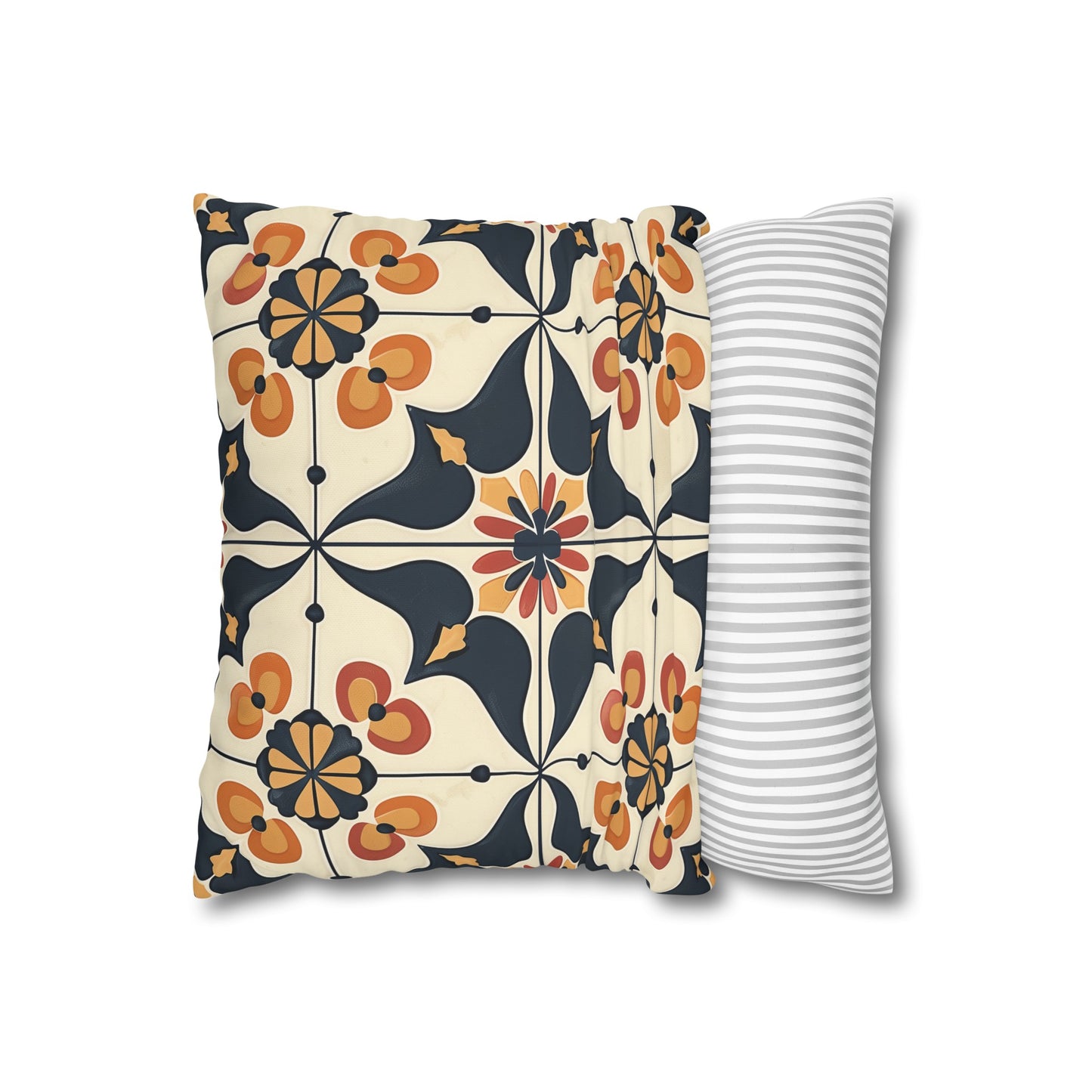 "Vibrant Artisan Tiles Pillowcase - Elevate your bedroom decor with intricate seamless pattern inspired by traditional tiles"