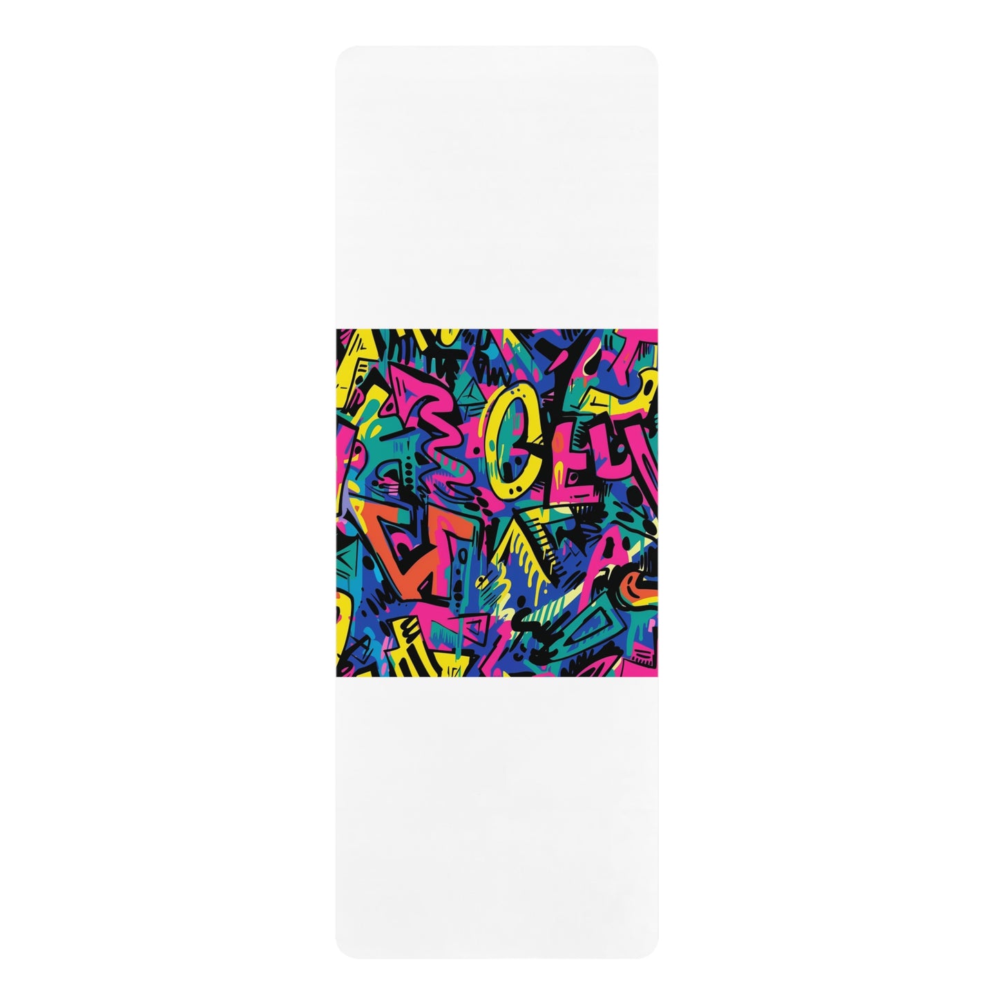 Neon Graffiti Urban Yoga Mat | Home Decor | Home & Living, Mother's Day, Rugs & Mats, Sports, Spring Essentials, Sublimation, Summer Picks, TikTok | Prints with Passion