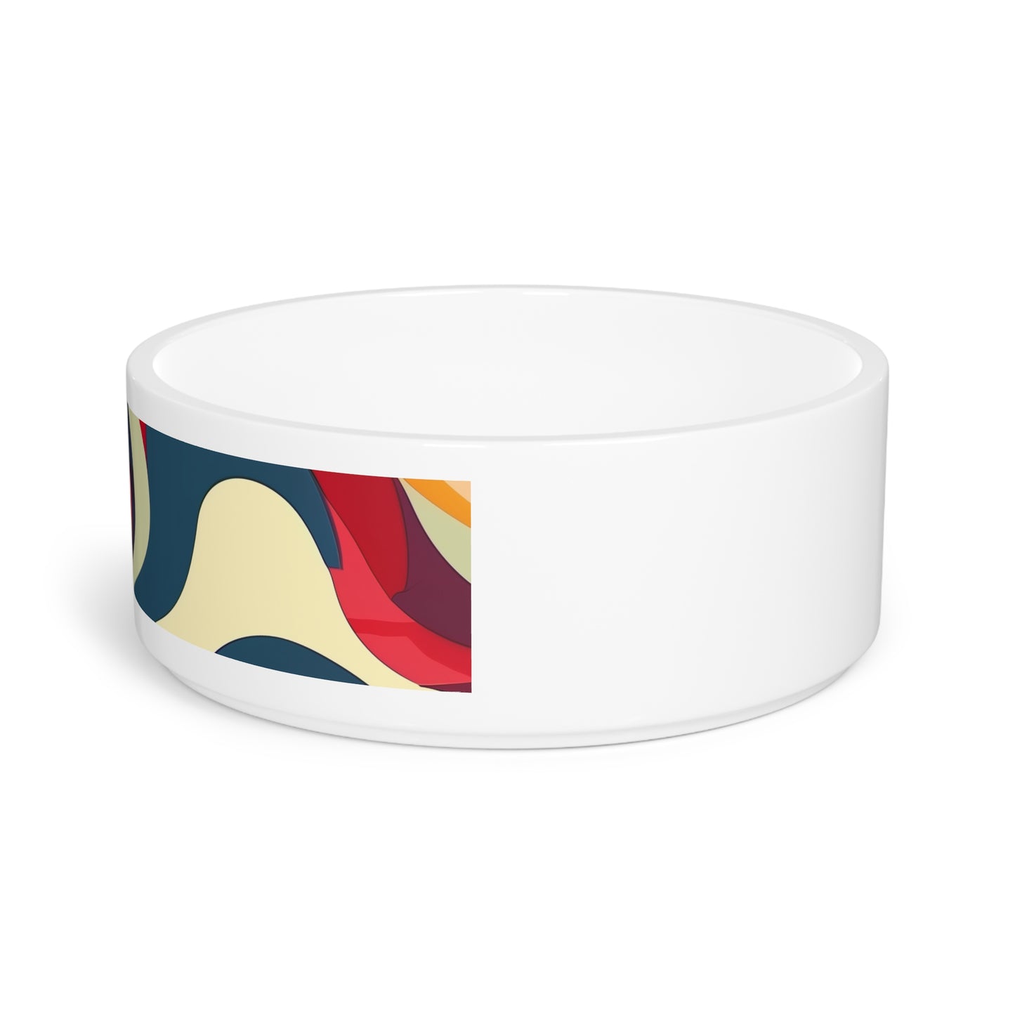 Retro Waves Pet Bowl: Vibrant Colors for Stylish Pets