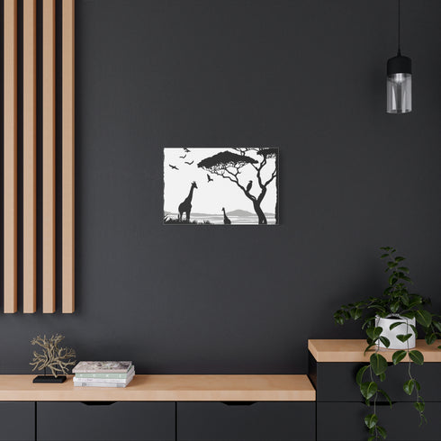 Woodland Deer & Pine Forest Silhouette — Canvas Wall Art — Product Detail View 5