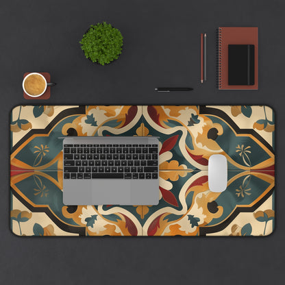 "Artisan Tiles Desk Mat - Elegant workspace accessory with seamless tile design"