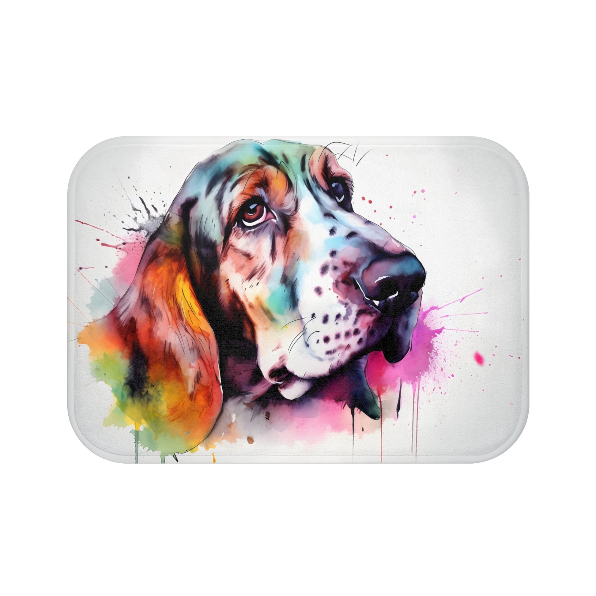 Basset Snuggles Bath Mat | Bath Mats | Bath, Bathroom, Home & Living, Indoor, Sublimation | Prints with Passion