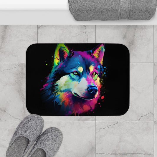 Husky Howl Bath Mat | Bath Mats | Bath, Bathroom, Home & Living, Indoor, Sublimation | Prints with Passion