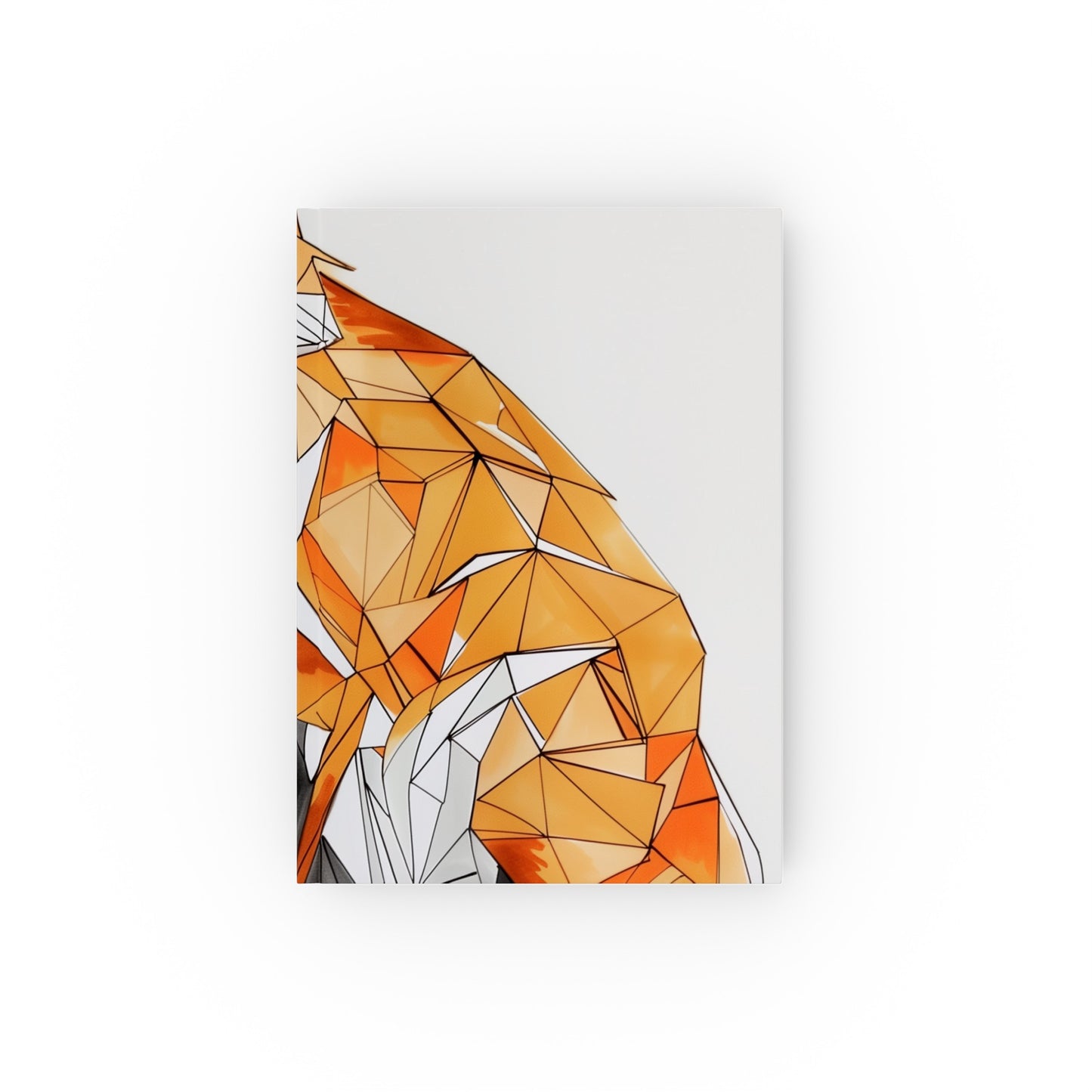 "Wild Geometry: A Fox Journal - High-quality and stylish journal featuring a bold, angular fox design, perfect for creative thinkers! Great gift idea. Shop now!"