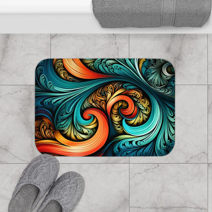 Fractal Fusion Bath Mat | Bath Mats | Bath, Bathroom, Home & Living, Indoor, Sublimation | Prints with Passion