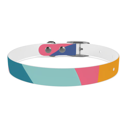 Vibrant Retro Waves Dog Collar