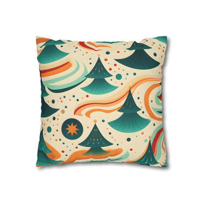 "Groovy Marine Vibes Pillowcase - Retro 70s pattern, vibrant colors, high-quality fabric. Perfect gift for all seasons!"