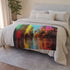 Rain Falling Upward in a Magical City Plush Fleece Throw Blanket