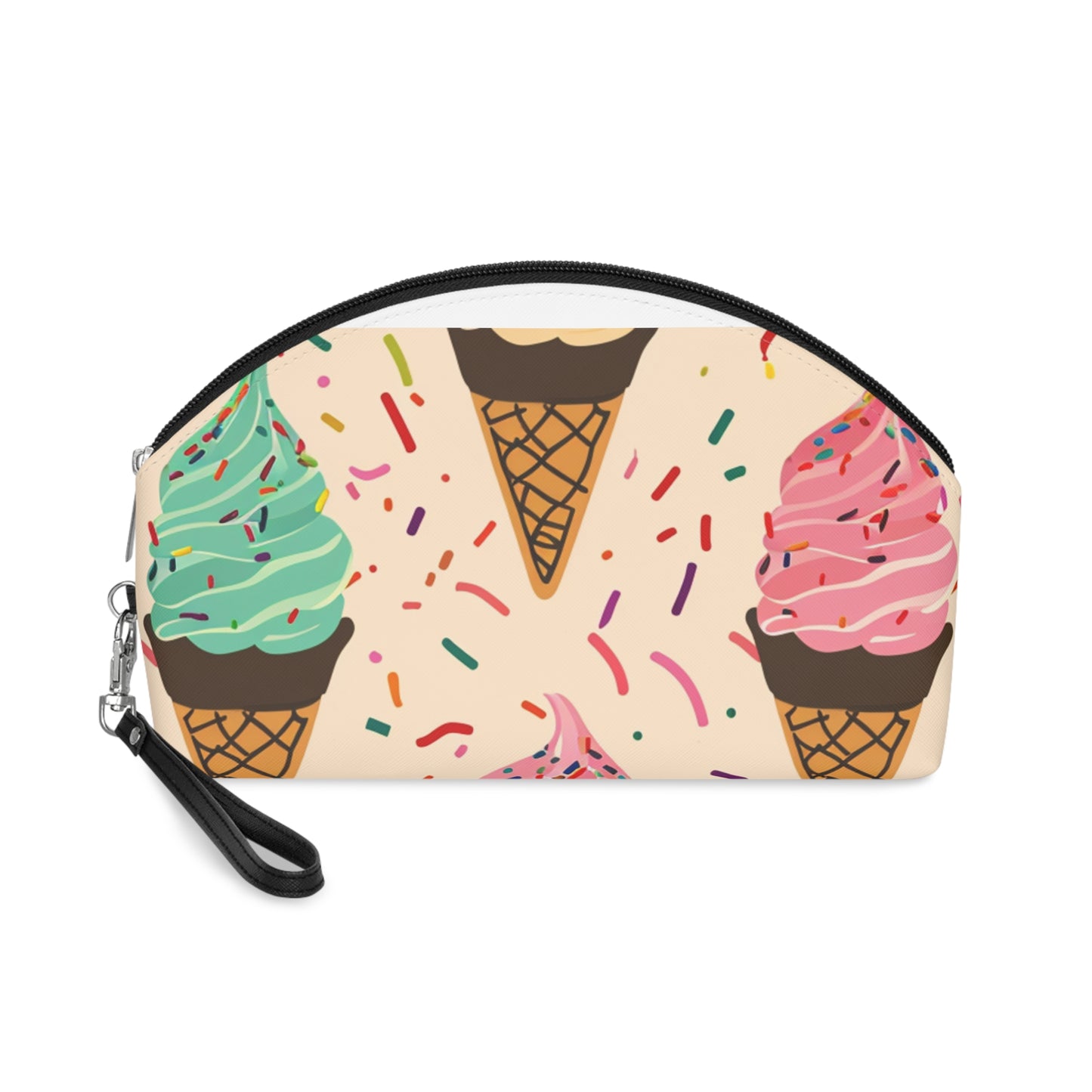 Sundae Splendor Makeup Bag: Sweeten Your Style | Makeup Bag | Accessories, All Over Print, AOP, Cosmetics, Pouches, Sublimation, Travel Accessories, With zipper | Prints with Passion